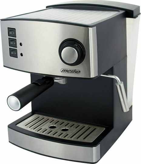 Mesko MS 4403 Μηχανή Espresso 850W Πίεσης 15bar Ασημί