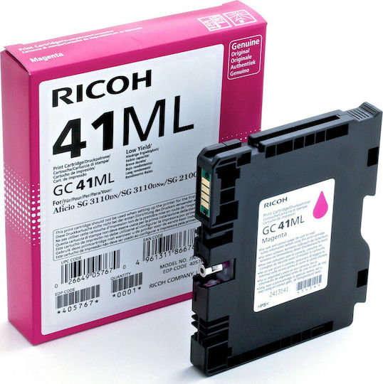 Ricoh GC41CL Γνήσιο Μελάνι Εκτυπωτή InkJet Ματζέντα (405767)