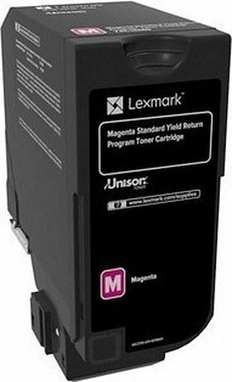 Lexmark 74C2SM0 Γνήσιο Toner Laser Εκτυπωτή Ματζέντα Return Program 7000 Σελίδων