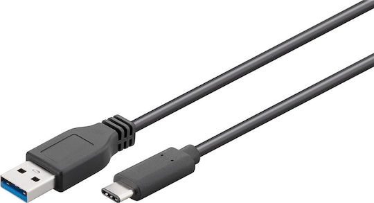 Goobay Regular USB 3.0 Cable USB-C male - USB-A male Μαύρο 0.15m (45247)