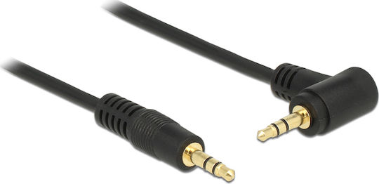 DeLock Καλώδιο 3.5mm male - 3.5mm male Μαύρο 0.5m (83752)