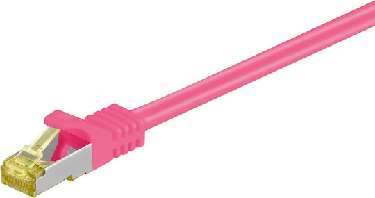 Goobay S/FTP Cat.7 Καλώδιο Δικτύου Ethernet 5m Ροζ 1τμχ 91623