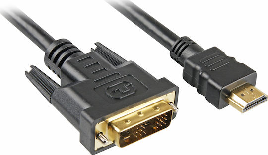 Sharkoon Cable DVI-D male - HDMI male 5m (Bulk)