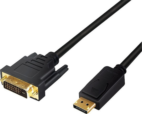 LogiLink Cable DVI-D male - DisplayPort male 1m Μαύρο (CV0130)