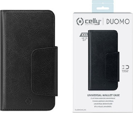 Celly Duomo Wallet έως 6.5" Μαύρο