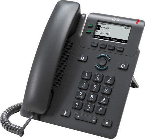 Cisco 6821 Ενσύρματο Τηλέφωνο IP 2 γραμμών Μαύρο