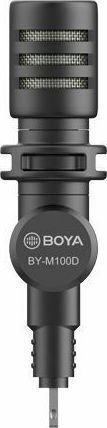 Boya BY-M100D Πυκνωτικό Μικρόφωνο Lightning Shock Mounted Δημοσιογραφικό