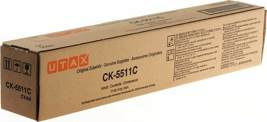 Utax CK-5511C Γνήσιο Toner Laser Εκτυπωτή Κυανό (1T02R5CUT0)