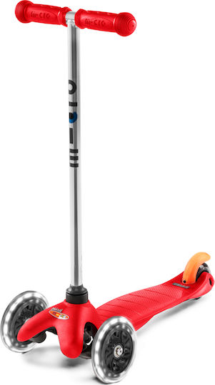 Micro Παιδικό Πατίνι Mini Classic LED Τρίτροχο για 2-5 Ετών Κόκκινο MM0286
