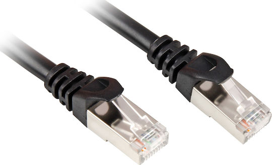 Sharkoon S/FTP Cat.6 Καλώδιο Δικτύου Ethernet 0.5m Μαύρο (4044951014972)