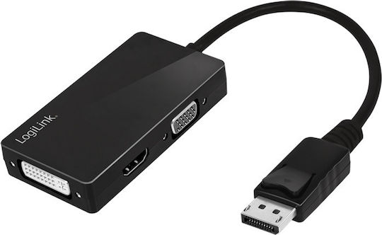 LogiLink Μετατροπέας DisplayPort male σε DVI-D / HDMI / VGA female 1τμχ CV0109