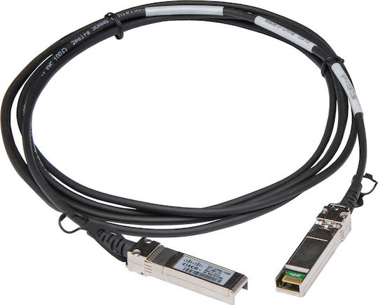 Cisco Καλώδιο Οπτικής Ίνας SFP+ 2m Μαύρο 1τμχ SFP-H10GB-CU2M