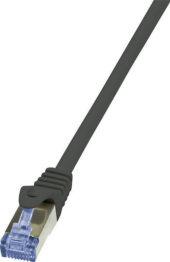 LogiLink S/FTP Cat.6a Καλώδιο Δικτύου Ethernet 1m Μαύρο 1τμχ CQ4033S
