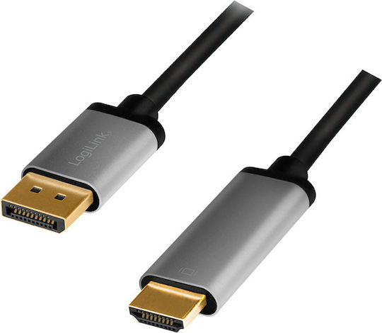LogiLink Cable DisplayPort male - HDMI male 2m Μαύρο (CDA0107)