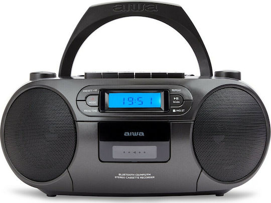 Aiwa Φορητό Ηχοσύστημα BBTC-550 BBTC-550BK με Bluetooth / CD / MP3 / USB / Κασετόφωνο / Ραδιόφωνο σε Μαύρο Χρώμα