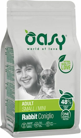 Oasy World Of Love 2.5kg Ξηρά Τροφή για Ενήλικους Σκύλους Μικρόσωμων Φυλών με Κουνέλι