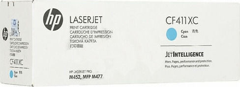 HP 410X Γνήσιο Toner Laser Εκτυπωτή Κυανό High Yield 5000 Σελίδων (CF411JC)