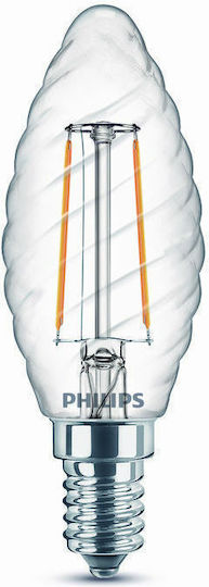 Philips Λάμπα LED 2W 97mm για Ντουί E14 και Σχήμα ST35 Θερμό Λευκό 250lm 929001238555