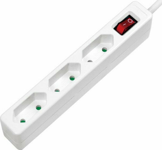 LogiLink Πολύπριζο 3 Θέσεων με Διακόπτη και Καλώδιο 1.5m LPS230