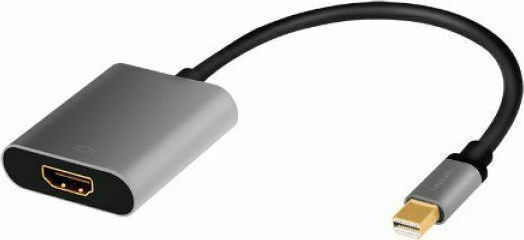LogiLink Μετατροπέας mini DisplayPort male σε HDMI female Γκρι 1τμχ CDA0110