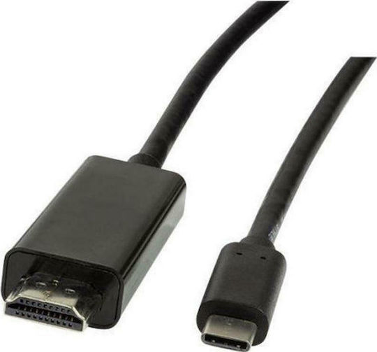 LogiLink HDMI 2.0 Cable HDMI male - USB-C male 1.8m Μαύρο (UA0329)