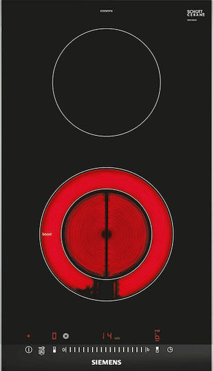 Siemens IQ300 Domino Κεραμική Εστία με Πλαίσιο Αυτόνομη με Λειτουργία Κλειδώματος 30.2x52εκ. ET375FFP1E