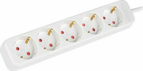 Lanberg Πολύπριζο 5 Θέσεων με Καλώδιο 3m PS0-05F-0300-W