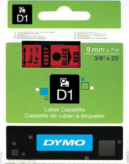 Dymo 40917 Ταινία Ετικετογράφου 7m x 9mm σε Κόκκινο Χρώμα S0720720