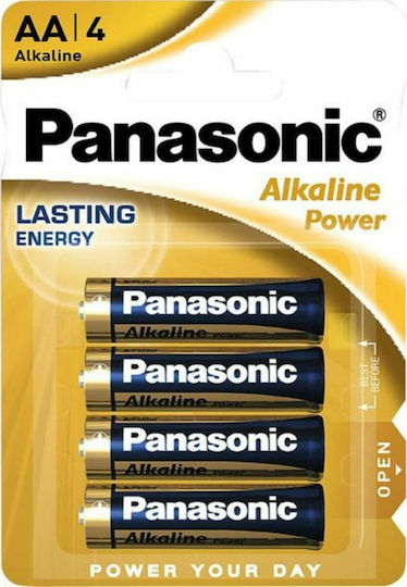 Panasonic Alkaline Power Μπαταρίες AA 1.5V 4τμχ LR6APB/4BP