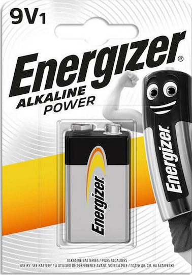 Energizer Power Αλκαλική Μπαταρία 9V 1τμχ 6LR61E