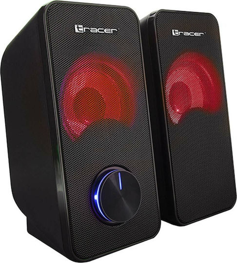 Tracer Loop RGB USB Ηχεία Υπολογιστή 2.0 με RGB Φωτισμό και Ισχύ 6W Μαύρα