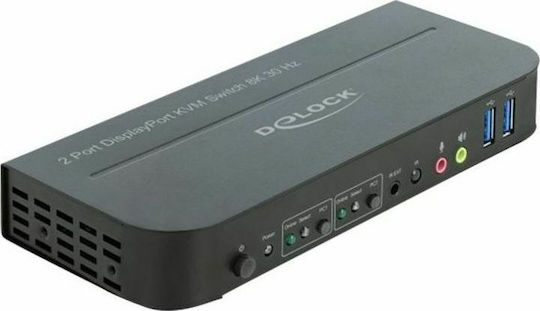 DeLock DisplayPort 1.2 KVM Switch 8K 30 Hz with USB 3.2 Gen 1