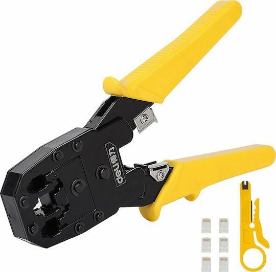 Deli Deli Tools Edl2468 Πρέσα Ακροδεκτών Δικτύου RJ12, RJ45, RJ10 με Απογυμνωτή DL2468
