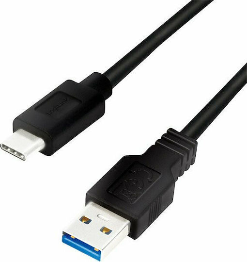 LogiLink USB 3.2 Cable USB-C male - USB-A 15W Μαύρο 0.15m CU0166