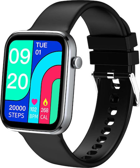 Celly Trainer Square Smartwatch (Μαύρο)