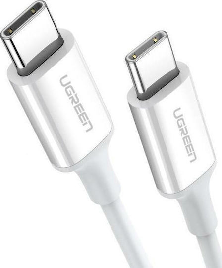 Ugreen US264 USB 2.0 Cable USB-C male - USB-C 60W Λευκό 0.5m (60517)