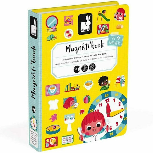 Janod Μαγνητικό Παιχνίδι Κατασκευών Μαθαίνω την Ώρα για Παιδιά 3+ Ετών J02724