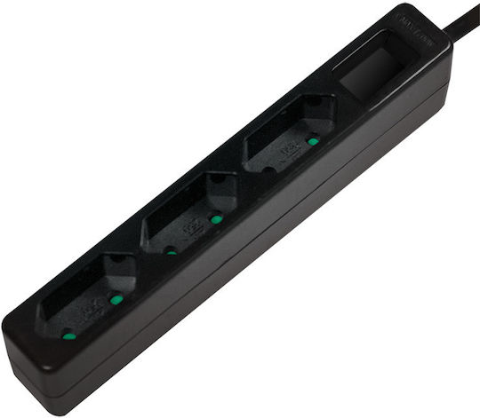 LogiLink Πολύπριζο 3 Θέσεων με Διακόπτη και Καλώδιο 1.5m LPS229B