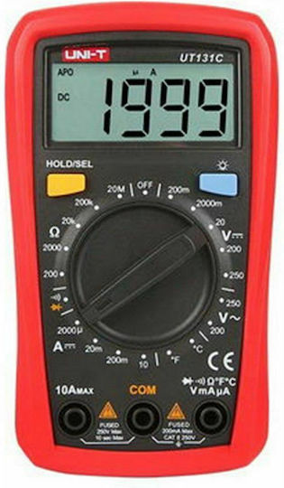 Uni-T Ψηφιακό Πολύμετρο με Buzzer με Μέτρηση AC / DC / Αντίστασης UT131C