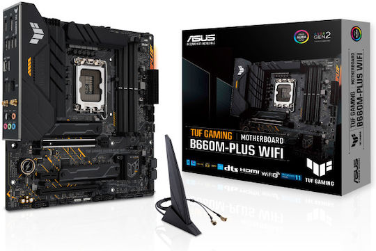 Asus TUF Gaming B660M-PLUS WIFI Motherboard Micro ATX με Intel 1700 Socket 90MB1AZ0-M0EAY0