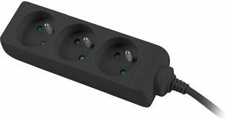 Lanberg Πολύπριζο 3 Θέσεων με Καλώδιο 3m Γαλλίας (Type E) PS0-03E-0300-BK