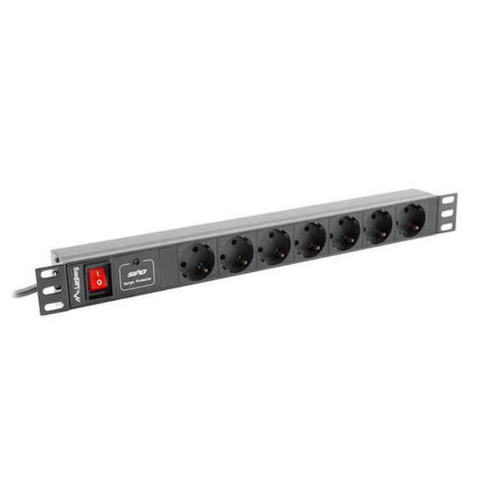 Lanberg Πολύπριζο Rack PDU-07F-0200-BK 1τμχ