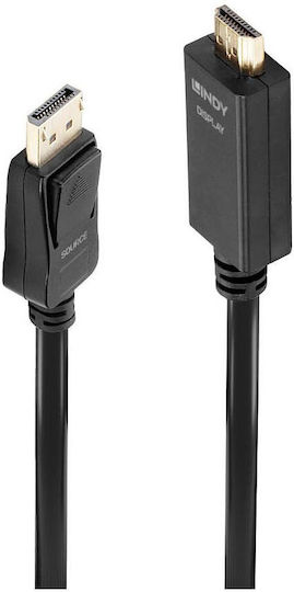 Lindy Cable DisplayPort male - HDMI male 2m Μαύρο (36922)