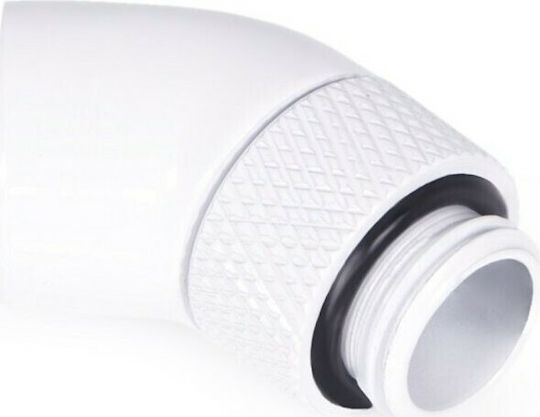 Alphacool Eiszapfen angled adaptor 45° rotatable G1/4 outer thread to G1/4 ínner thread Fittings Λευκό 17487