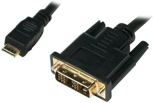 LogiLink Cable DVI-D male - mini HDMI male 1m Μαύρο (CHM002)