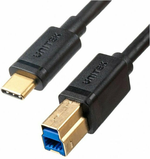 Unitek USB 2.0 Cable USB-A male - USB-B male Μαύρο 2m (C14096BK-2M)