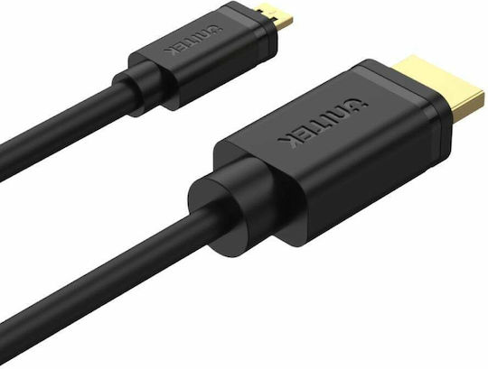 Unitek HDMI 2.0 Cable HDMI male - HDMI male 2m Μαύρο Y-C182