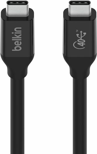 Belkin Connect USB 4 Cable USB-C male - USB-C 100W Μαύρο 0.8m (INZ001BT0.8MBK)
