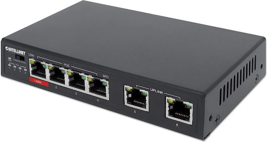 Intellinet 561686 Unmanaged L2 PoE++ Switch με 6 Θύρες Ethernet