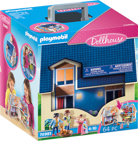 Playmobil Βαλιτσάκι Dollhouse Μοντέρνο Κουκλόσπιτο για 4-10 ετών 70985